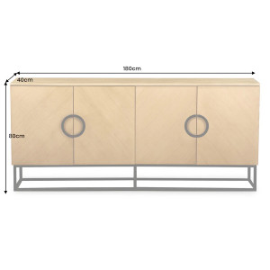 GRANDEZZA modern komód - 180cm - tölgy