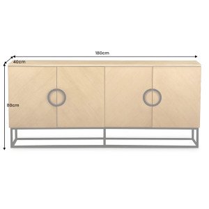 GRANDEZZA modern komód - 180cm - tölgy