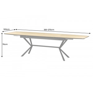 GRANDEZZA bővíthető étkezőasztal - 180-270cm - tölgy