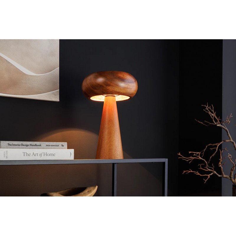 LAMAR modern akác asztali lámpa