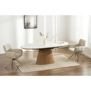 UNIQUE modern bővíthető étkezőasztal - 160-200cm - tölgy Bővíthető étkezőasztal