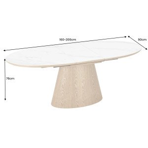 UNIQUE modern bővíthető étkezőasztal - 160-200cm - tölgy