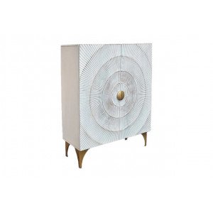 GOLDEN SUNSET design szekrény - 120cm - fehér