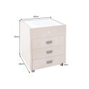 PARIS modern bársony éjjeliszekrény - beige