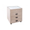 PARIS modern bársony éjjeliszekrény - beige
