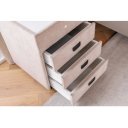 PARIS modern bársony éjjeliszekrény - beige