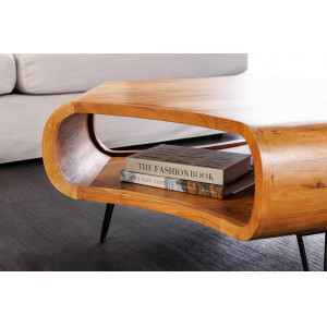 ORGANIC LIVING tömör akác dohányzóasztal - 90cm