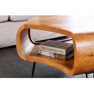 ORGANIC LIVING tömör akác dohányzóasztal - 70cm