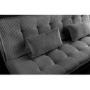 JAZZ modern kordbársony kanapéágy - 195cm - beige/zöld/szürke