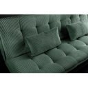 JAZZ modern kordbársony kanapéágy - 195cm - beige/zöld/szürke