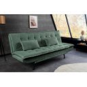 JAZZ modern kordbársony kanapéágy - 195cm - beige/zöld/szürke