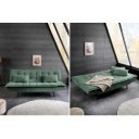JAZZ modern kordbársony kanapéágy - 195cm - beige/zöld/szürke