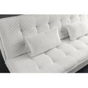 JAZZ modern kordbársony kanapéágy - 195cm - beige/zöld/szürke