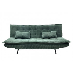 JAZZ modern kordbársony kanapéágy - 195cm - beige/zöld/szürke