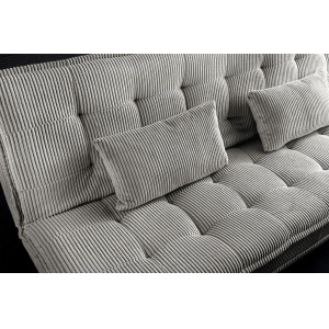 JAZZ modern kordbársony kanapéágy - 195cm - beige/zöld/szürke