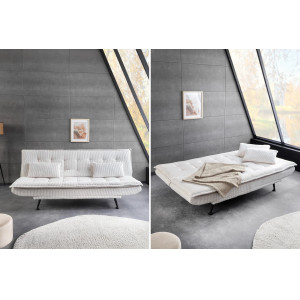 JAZZ modern kordbársony kanapéágy - 195cm - beige/zöld/szürke