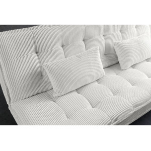 JAZZ modern kordbársony kanapéágy - 195cm - beige/zöld/szürke