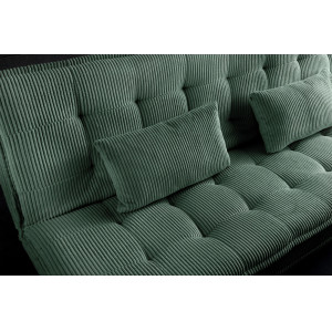 JAZZ modern kordbársony kanapéágy - 195cm - beige/zöld/szürke