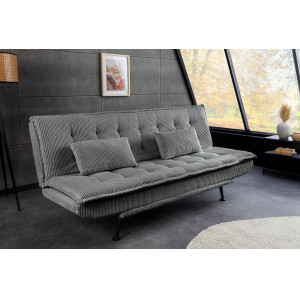 JAZZ modern kordbársony kanapéágy - 195cm - beige/zöld/szürke