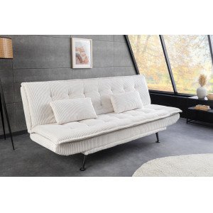 JAZZ modern kordbársony kanapéágy - 195cm - beige/zöld/szürke