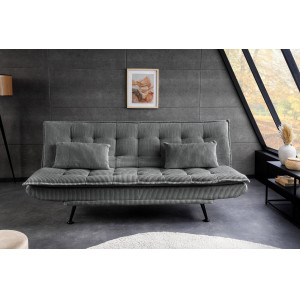 JAZZ modern kordbársony kanapéágy - 195cm - beige/zöld/szürke