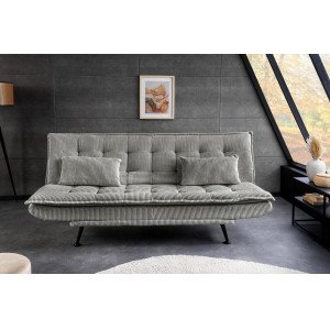 JAZZ modern kordbársony kanapéágy - 195cm - beige/zöld/szürke