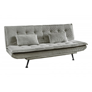 JAZZ modern kordbársony kanapéágy - 195cm - beige/zöld/szürke