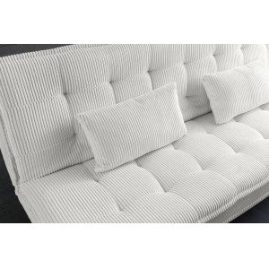 JAZZ modern kordbársony kanapéágy - 195cm - beige/zöld/szürke
