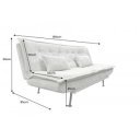 JAZZ modern zsenília kanapéágy - 195cm - beige