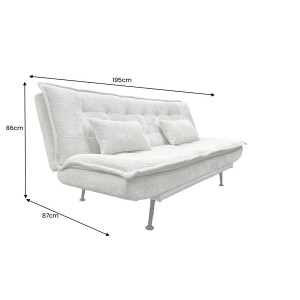 JAZZ modern zsenília kanapéágy - 195cm - beige