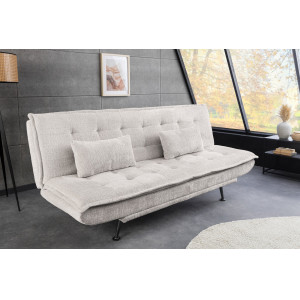 JAZZ modern zsenília kanapéágy - 195cm - beige INVICTA