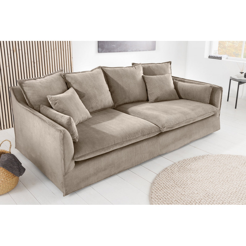 HEAVEN modern kordbársony kanapé - 200cm - taupe