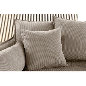 HEAVEN modern kordbársony kanapé - 200cm - taupe