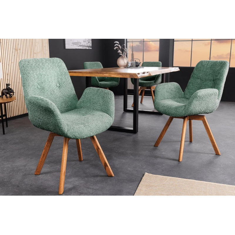 BALTIC modern forgatható szék - zöld