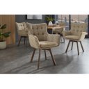 THOR modern forgatható szék - beige/szürke