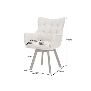 THOR modern forgatható szék - beige/szürke