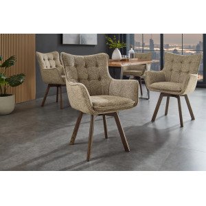 THOR modern forgatható szék - beige/szürke