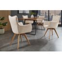 VOGUE modern forgatható szék - beige/szürke/barna