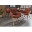 VOGUE modern forgatható szék - beige/szürke/barna