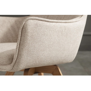 VOGUE modern forgatható szék - beige/szürke/barna
