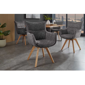 VOGUE modern forgatható szék - beige/szürke/barna