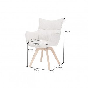 VOGUE modern forgatható szék - beige/szürke/barna
