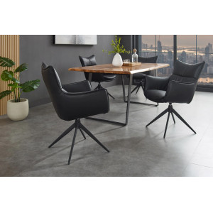 VOGUE design forgatható szék  - fekete