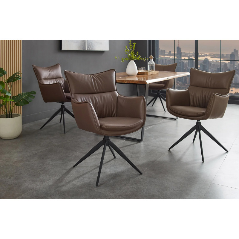 VOGUE design forgatható szék  - barna