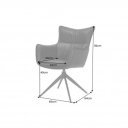 VOGUE design forgatható szék  - barna