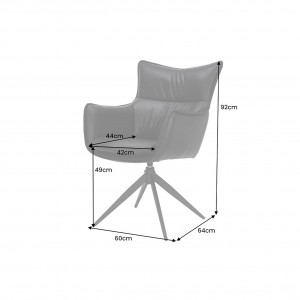 VOGUE design forgatható szék  - barna