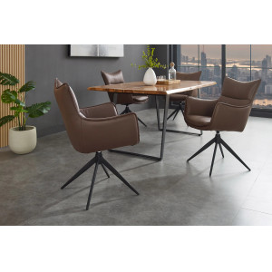 VOGUE design forgatható szék  - barna