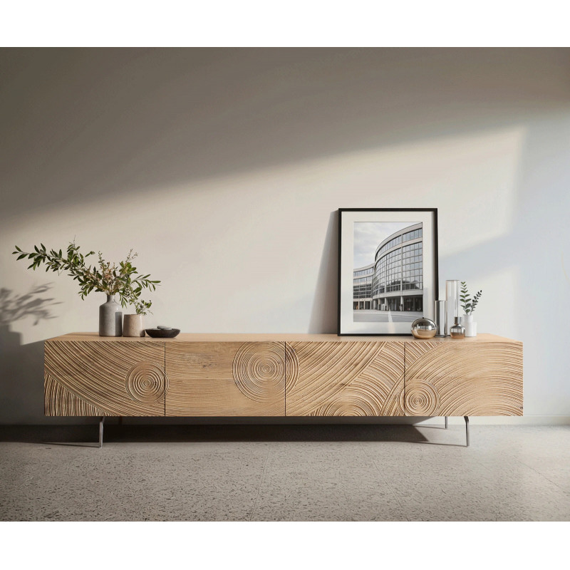 NARVIO prémium mangófa TV-szekrény - 220cm