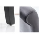 VALENTINO modern bársony étkezőszék - szürke