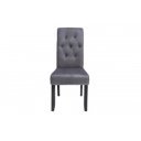 VALENTINO modern bársony étkezőszék - szürke